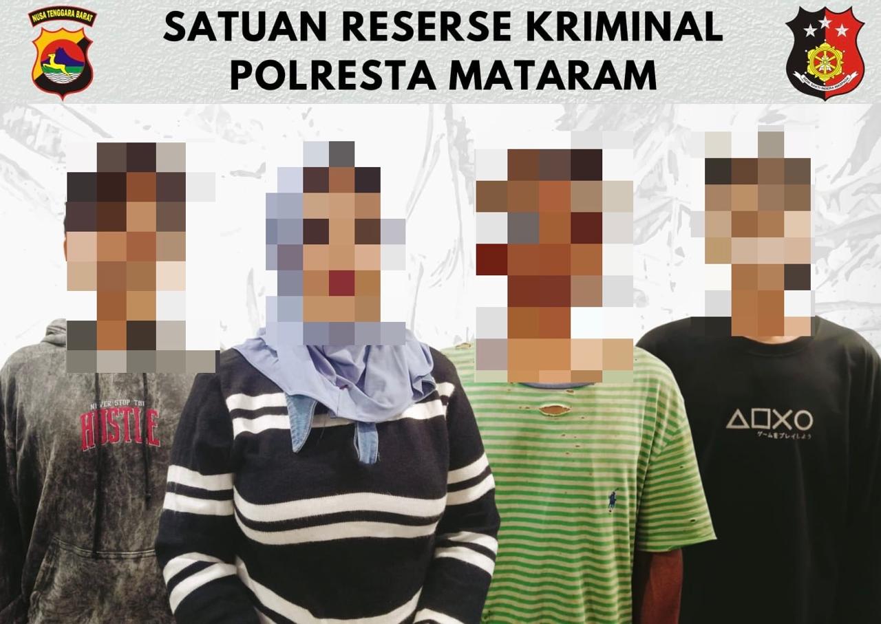 Polisi Bongkar Kasus Pencurian di Mataram, 4 Terduga Diamankan