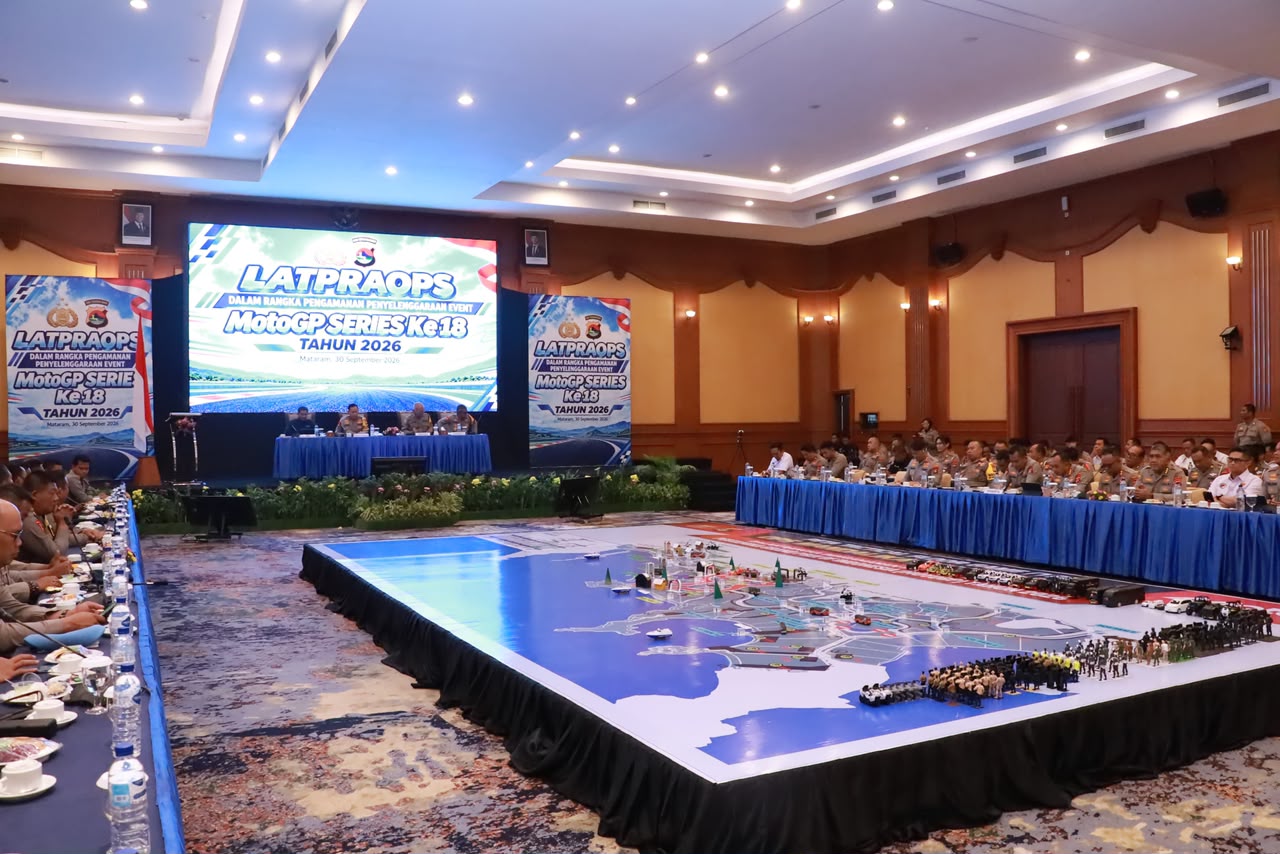 Latpraops Mandalika Rinjani 2026, Polda NTB Perkuat Kesiapan Pengamanan MotoGP