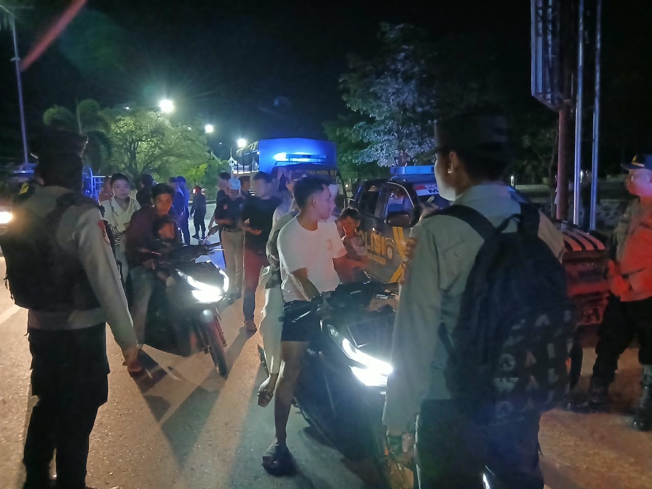 Patroli Strong Point Rinjani Presisi, Polres Bima Kota Sasar Titik Rawan Gangguan Kamtibmas