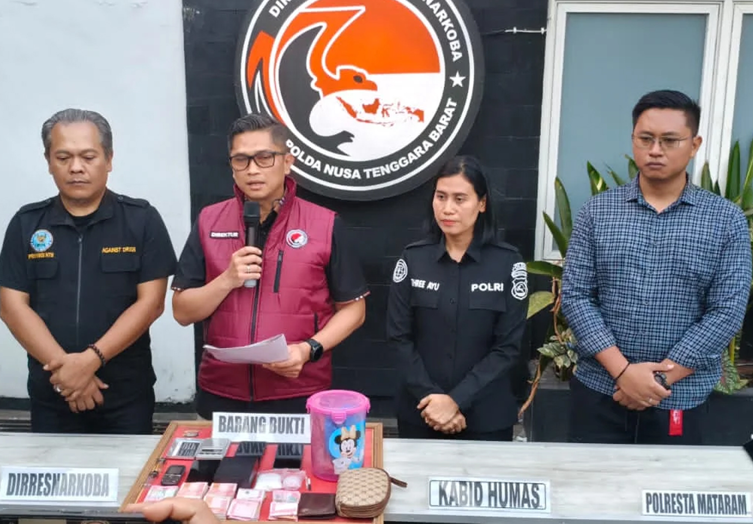 Operasi Gabungan Polisi, BNN dan POM di Mataram, Amankan Tiga Pria dan Sita 51,58 Gram Diduga Sabu