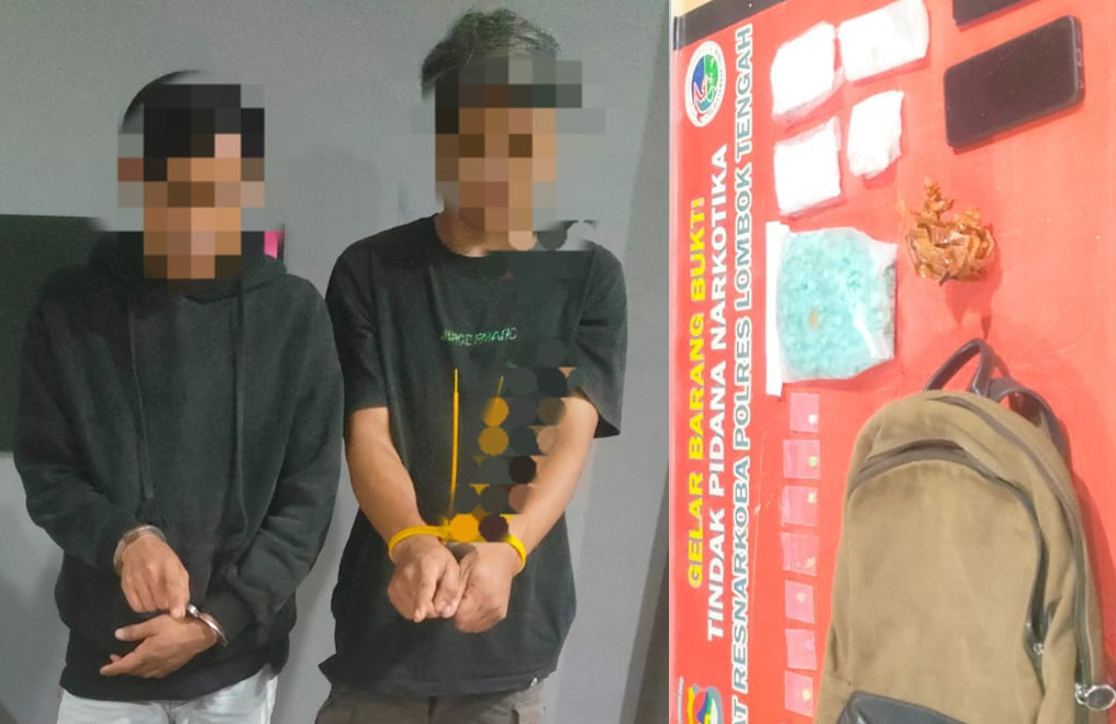 Dua Pria Asal Malang Diamankan di Lombok Tengah, Polisi Sita Ekstasi dan Sabu