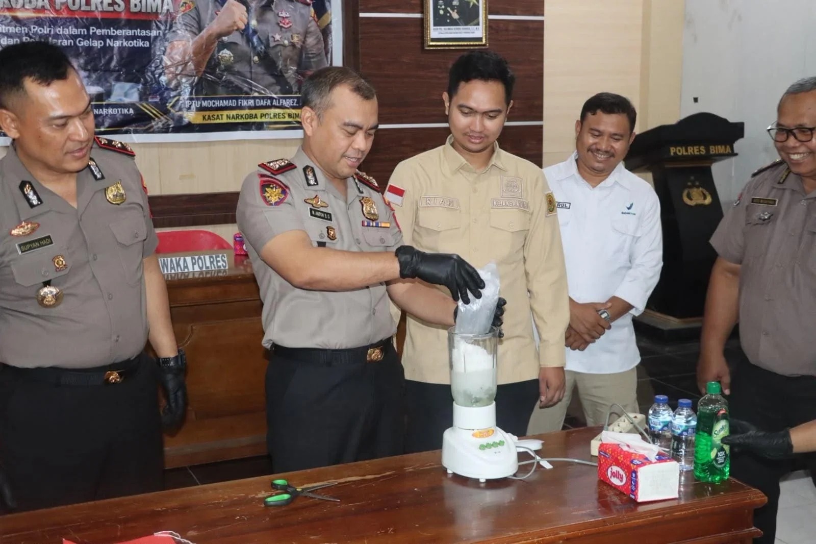 Polres Bima Musnahkan Barang Bukti Sabu dari Dua Perkara, Warga Diminta Berani Melapor
