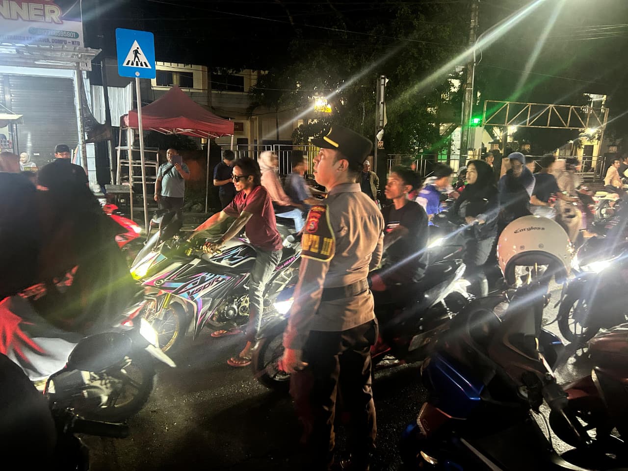 Patroli Malam Polres Dompu Intensif, Sisir Titik Rawan Hingga Taman Kota