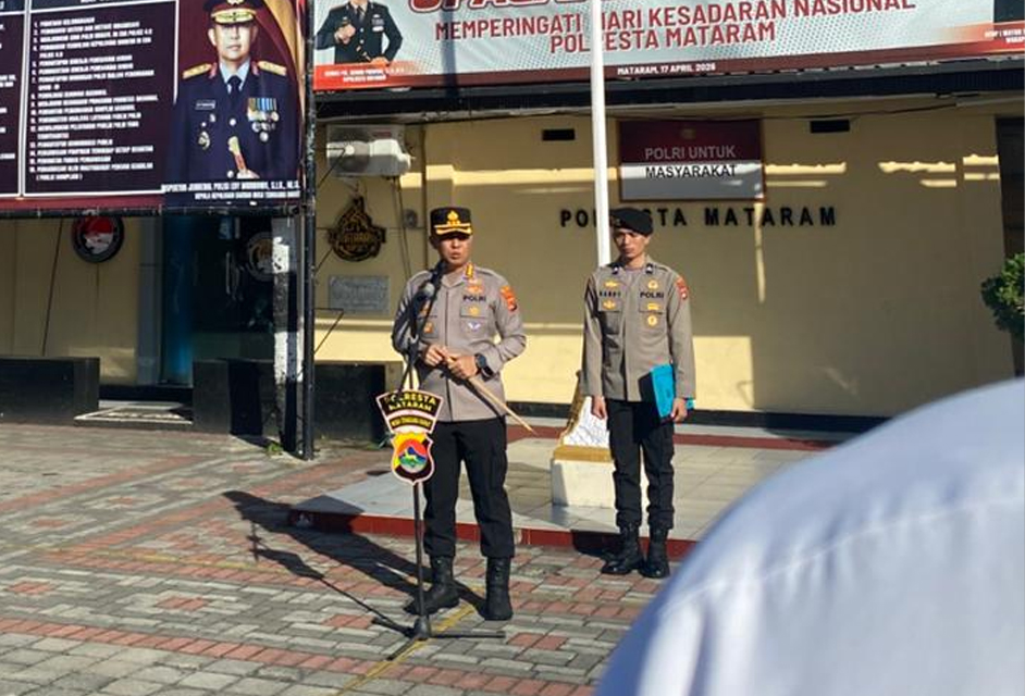 Apel Pagi, Kapolresta Mataram Ingatkan Pentingnya Pelayanan Prima