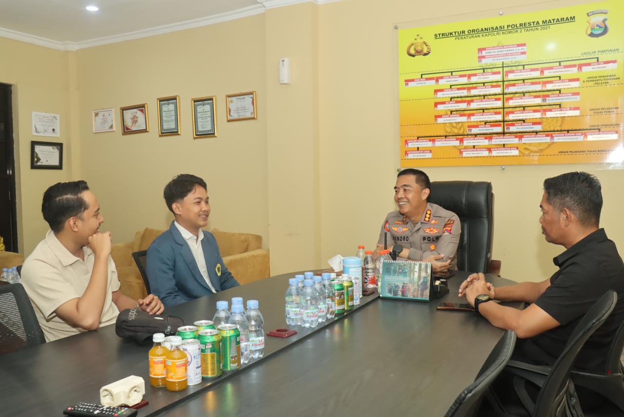 Kapolresta Mataram dan BEM Unram Perkuat Sinergi Jaga Kamtibmas Kota Mataram